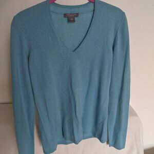 Ann Taylor 100% Cashmere Pullover Sweater, Lovely Sky Blue, Spring/Summer Knit